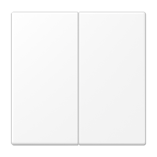 Клавиша для двухклавишных балансирных выключателей, дюропласт, белый матовый