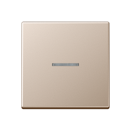 Одинарная клавиша с окошком для балансирных механизмов выключателей (кнопок) с подсветкой, в комплекте с AS90HP (крепежный элемент), дюропласт, шампань, A500