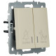 BRITE Выключ. 2-кл. с инд. отел. 10А ВС10-2-9-БрКр беж. IEK