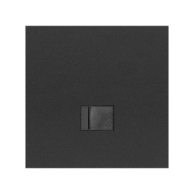 Simon 100 Черный матовый Кит 1 пост, фронт. Накладка на 1 розетку RJ45