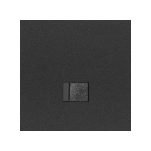 Simon 100 Черный матовый  Кит 1 пост, фронт. Накладка на 1 розетку RJ45