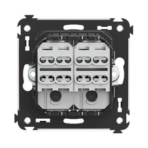 Инвертор двухклавишный в стену, Avanti, белое облако