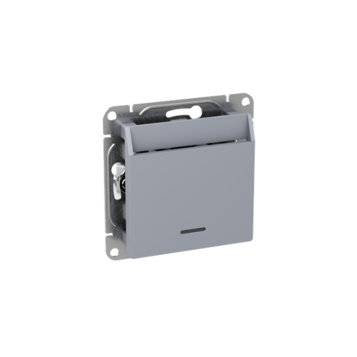 Механизм выключателя, карточный, с подсветкой, алюминий Эпика EKF