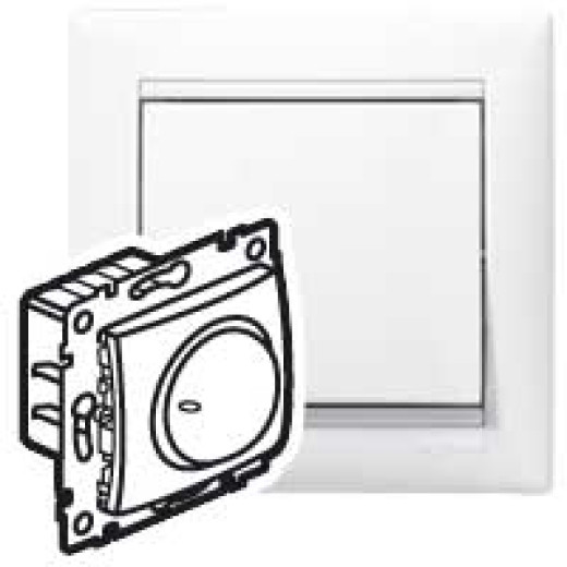 Диммер поворотно-нажимной - Legrand Valena - 400Вт - белый