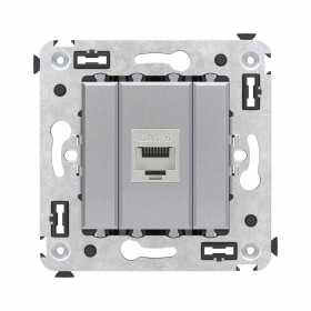 DKC Avanti Компьютерная розетка RJ-45 без шторки в стену, кат.6 одинарная экранированная, 