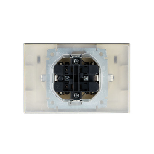 BRITE Роз. 2-я с кр. 16А в сб IP44 РСбш12-3-44-БрА алюм. IEK