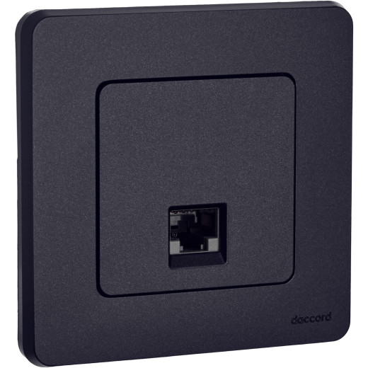 Розетка компьютерная RJ45 категория 6 UTP - Legrand/Daccord Inspiria - антрацит