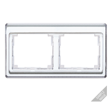 JUNG SL 500 Серебро Рамка 4-ая горизонтальная