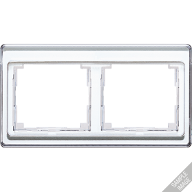JUNG SL 500 Серебро Рамка 4-ая горизонтальная