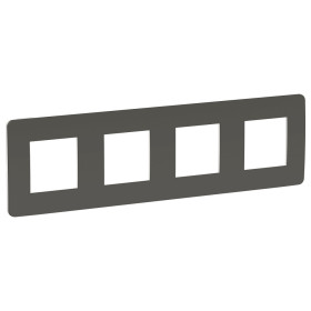 Schneider Electric Unica Studio Дымчато-серая/Белая Рамка 4-ная