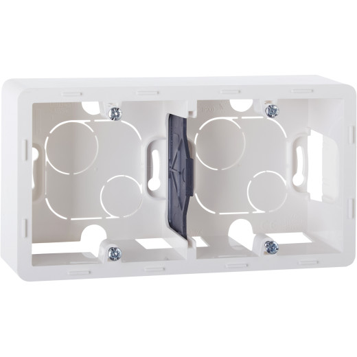 Коробка для накладного монтажа 2 поста - Legrand/Daccord Inspiria - белый