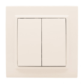 EKF Basic Минск Бежевый Выключатель 2-кл, 10А, СП.