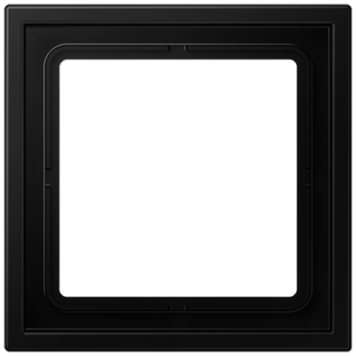Рамка 1 пост, термопласт, черный матовый
