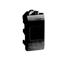 DKC Brava Компьютерная розетка RJ45 кат.6A, 8P8C, Brava, черная, 1мод