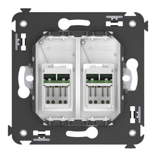 Компьютерная розетка RJ-45 в стену, кат.6 двойная,
