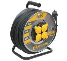 IEK Катушка УК50 на мет с т/з 4 места 2Р+PЕ/50м КГ 3х1,5мм2 IP44 