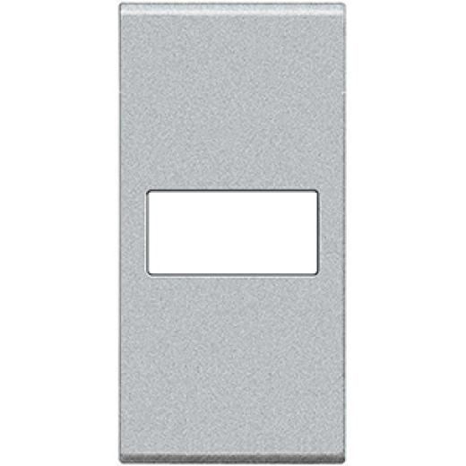 Livinglight Клавиша Axial с 1 отверстием для вставки символа, размер 1 модуль, цвет алюминий