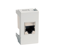 DKC Ком.роз. RJ45 кат.5e экран., 8P8C,  Viva, белая, 1мод