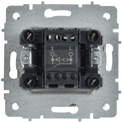 BRITE Выключ. 1-кл. с инд. 10А ВС10-1-1-БрАБ а/б IEK