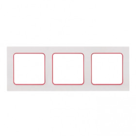 EKF PROxima Стокгольм Белый Линия красная Рамка 3-ая.