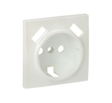 EKF PROxima Валенсия лицевая панель розетки 1-местной с/з 16А жемчуг с защ. штор. с 2 USB 2,1А.