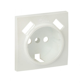 EKF PROxima Валенсия лицевая панель розетки 1-местной с/з 16А жемчуг с защ. штор. с 2 USB 2,1А.