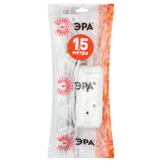 Удлинитель электрический ЭРА  UX-2-1,5m без заземления 2 розетки 1,5м ШВВП 2x0,75мм2 6А