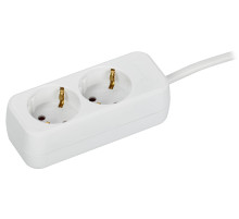 IEK UMA Удлинитель У02 2 места 5м 3х1мм2 10А бел.