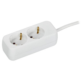 IEK UMA Удлинитель У02 2 места 5м 3х1мм2 10А бел.