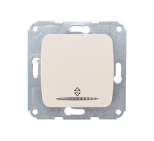 KRANZ DEA Выключатель (переключатель) 1кл проx. (инд) с/у 10А меx. бежевый