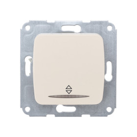 KRANZ DEA Выключатель (переключатель) 1кл проx. (инд) с/у 10А меx. бежевый