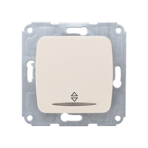 DEA Выключатель (переключатель) 1кл проx. (инд) с/у 10А меx. бежевый KRANZ