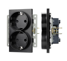 Механизм электрической розетки SCT-MEUD-PL-BK (250V, 16A) (Arlight, -)