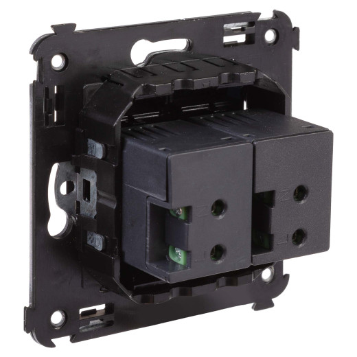 USB зарядное устройство в стену 2.1 А, Avanti, черный квадрат