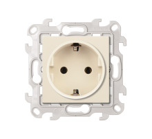 Simon 24 Слоновая кость Розетка 2К+3 Sсhuko без защитных шторок