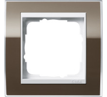 Gira Event Clear Коричневый/Бел.глянц. Рамка 1-ая