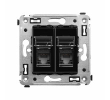DKC Avanti Компьютерная розетка RJ-45 в стену, кат.5e двойная, 