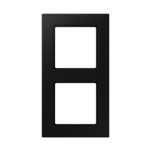 Рамка 2 поста, серия A550, термопласт, черный матовый