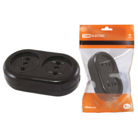 TDM Розеточная колодка 2 гнезда 2П 16А макс. 250B 