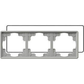 Gira S-Color Серый Рамка 3-ая с уплотнительной вставкой