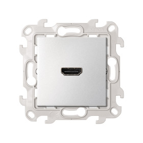 Simon 24 Алюминий Розетка HDMI v1.4