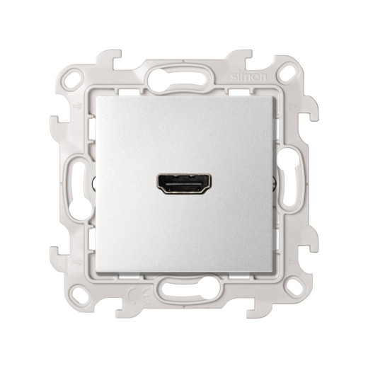Simon 24 алюминий Розетка HDMI v1.4 Harmonie