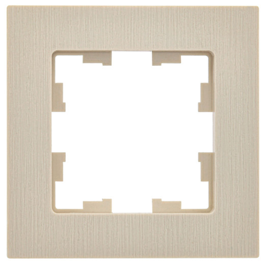 BRITE Рамка 1-мест. РУ-1-Бр беж. рифленый IEK