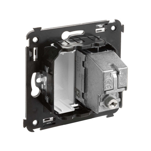 Розетка TV проходная в стену, Avanti, закаленная сталь