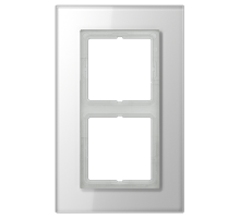 JUNG LS plus Стекло белое Рамка 2-ая