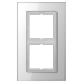 JUNG LS plus Стекло белое Рамка 2-ая