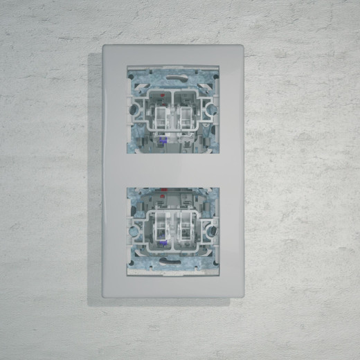 SEDNA РАМКА 2-постовая, вертикальная, БЕЛЫЙ