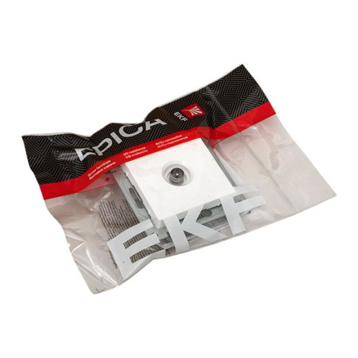 Механизм розетки TV, одиночная, белый Эпика EKF