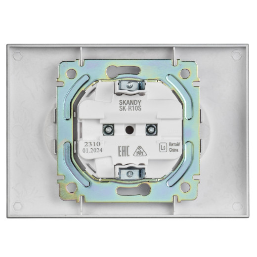 SKANDY Роз. 2-я без з/к/ш 10А в сб. SK-R10S сереб. IEK
