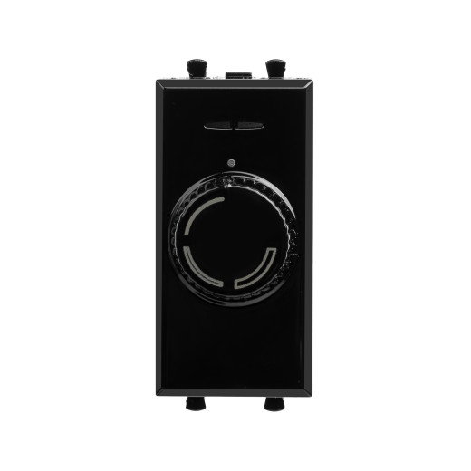 Диммер поворотный модульный, Avanti, черный квадрат, 1 модуль